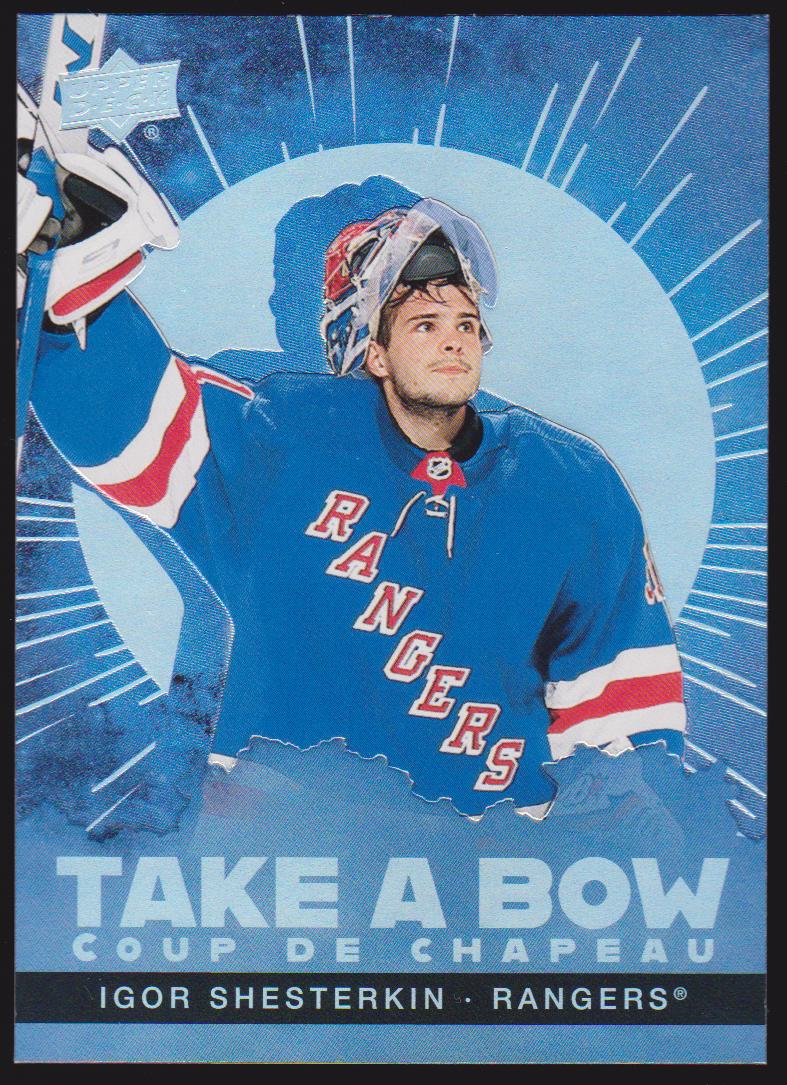(image for) 2024-25 Upper Deck Tim Hortons Rookie Retrospective Take a Bow #TB2 Igor Shesterkin