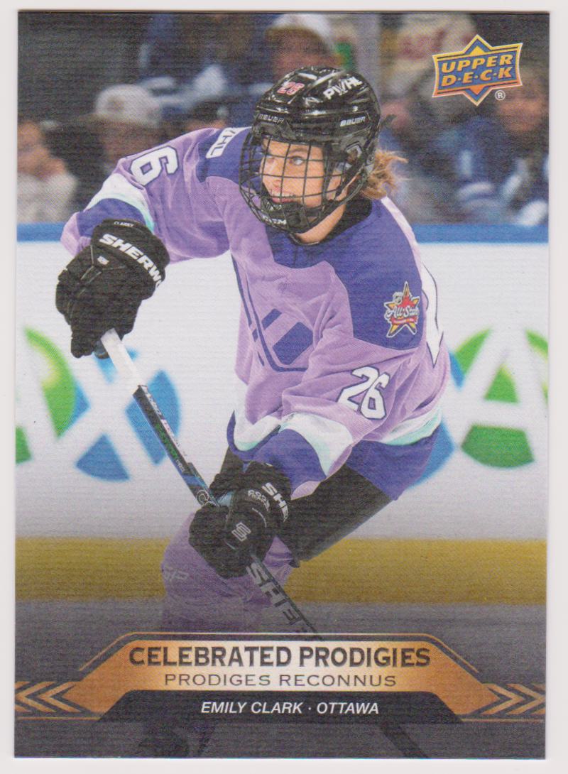 (image for) 2024-25 Upper Deck Tim Hortons Rookie Retrospective Celebrated Prodigies #CP14 Emily Clark