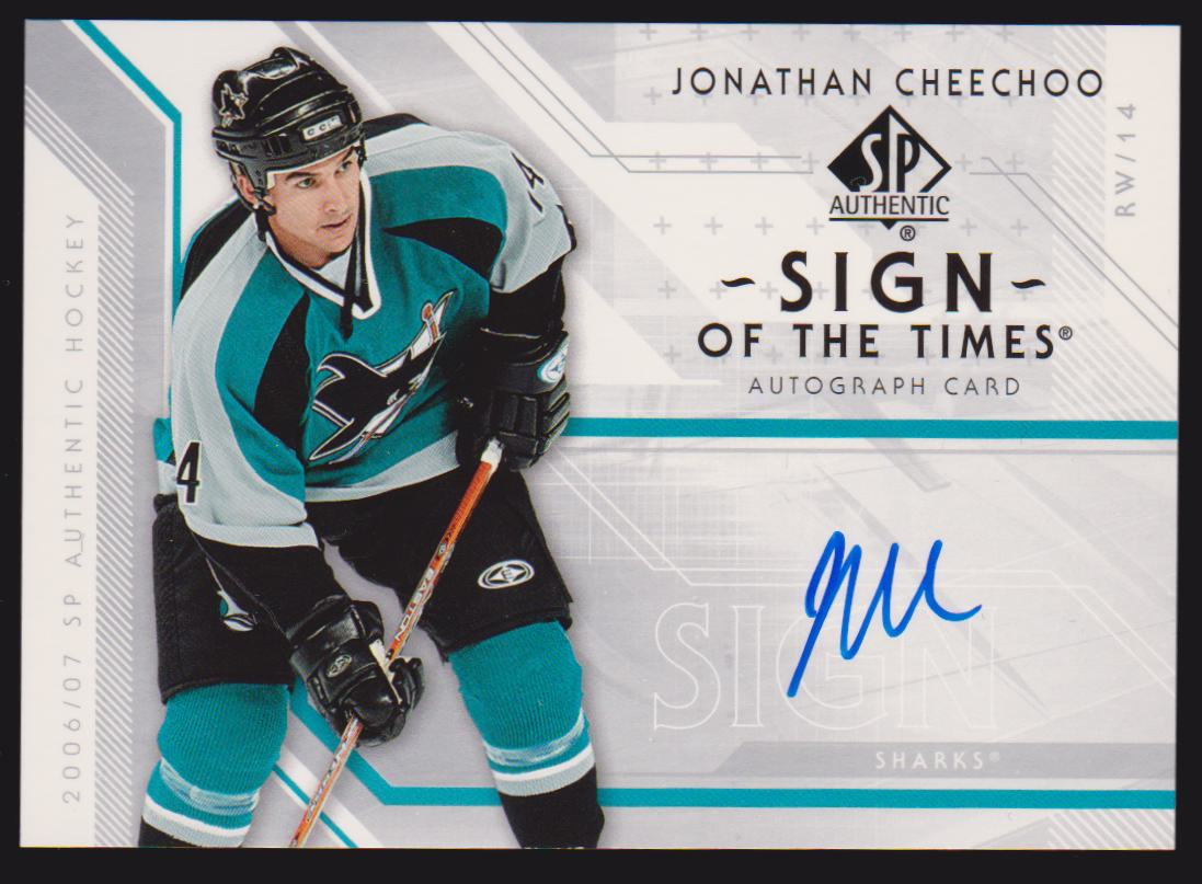 2006-07 SP Authentic Sign of the Times #STJC Jonathan Cheechoo AUTO (image for) 2006-07 SP Authentic Sign of the Times #STJC Jonathan Cheechoo AUTO