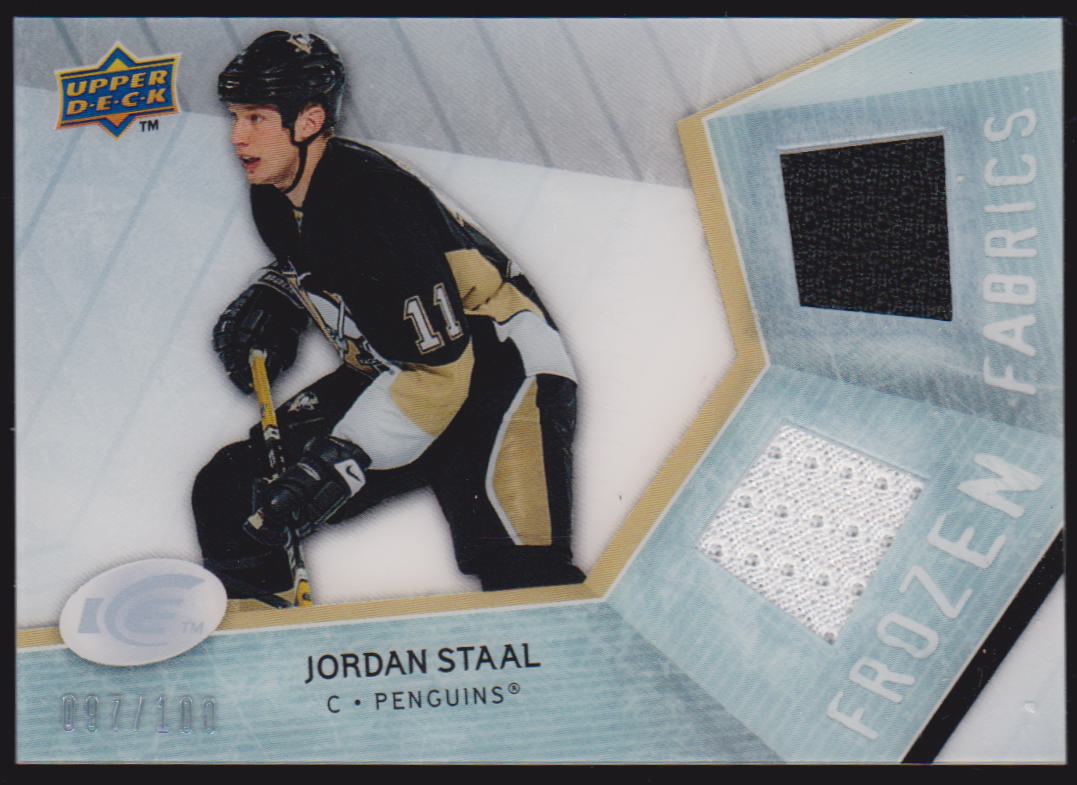 (image for) 2008-09 Upper Deck Ice Frozen Fabrics Parallel #FFST Jordan Staal 097/100