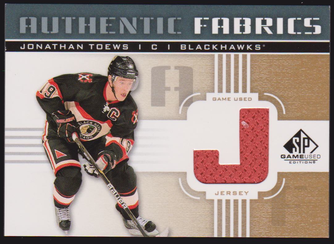 (image for) 2011-12 SP Game Used Authentic Fabrics Gold #AFTO3 Jonathan Toews