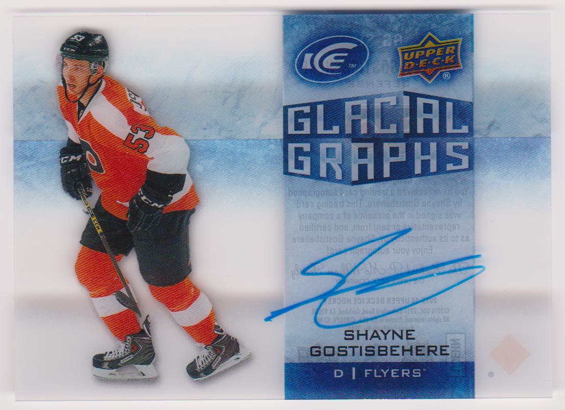 2015-16 Upper Deck Ice Glacial Graphs #GGSG Shayne Gostisbehere AUTO (image for) 2015-16 Upper Deck Ice Glacial Graphs #GGSG Shayne Gostisbehere AUTO
