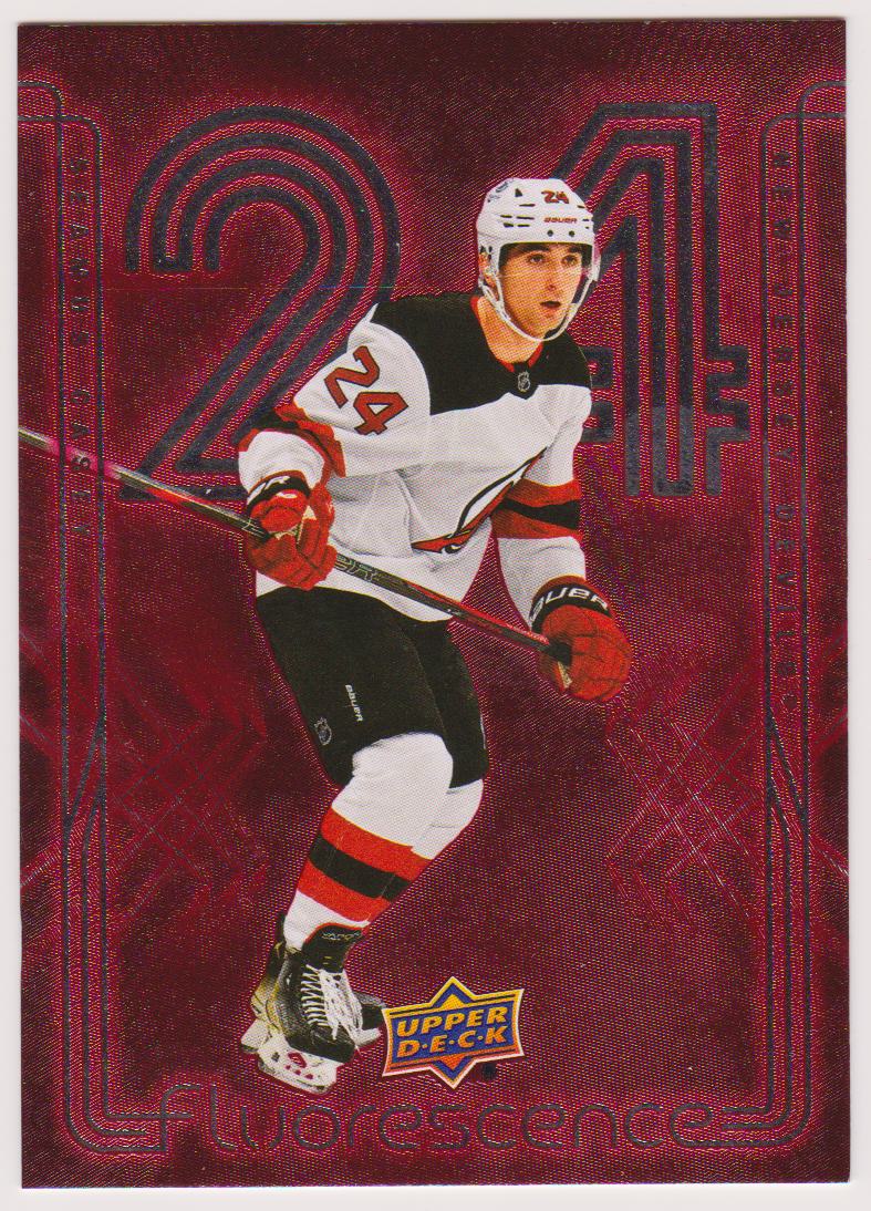 (image for) 2024-25 Upper Deck Fluorescence Red #F39 Seamus Casey - RC Year