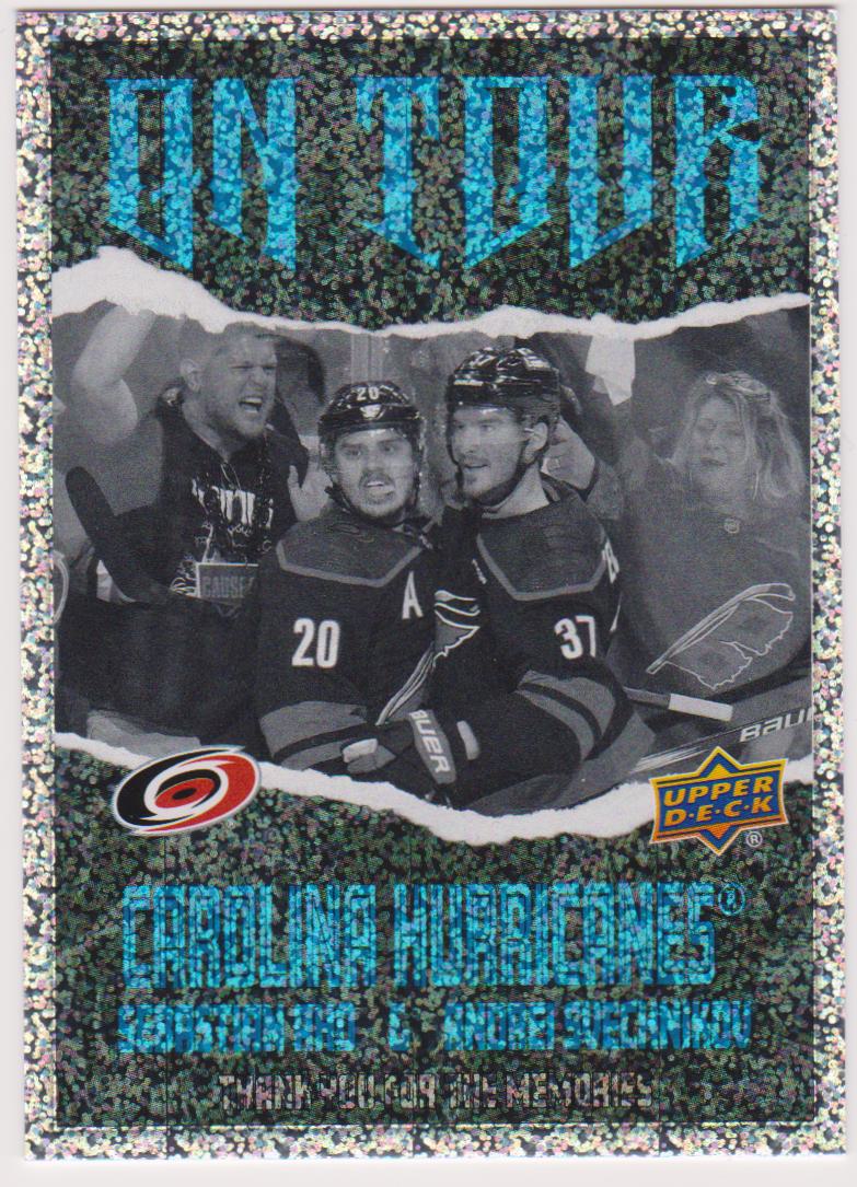 (image for) 2024-25 Upper Deck On Tour Speckled #OT11 Sebastian Aho/Andrei Svechnikov