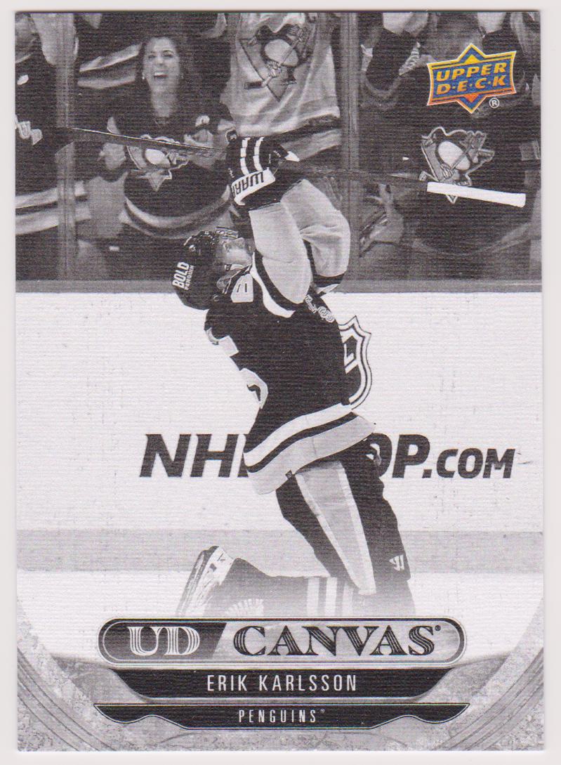 2024-25 Upper Deck UD Canvas Black and White #C179 Erik Karlsson (image for) 2024-25 Upper Deck UD Canvas Black and White #C179 Erik Karlsson