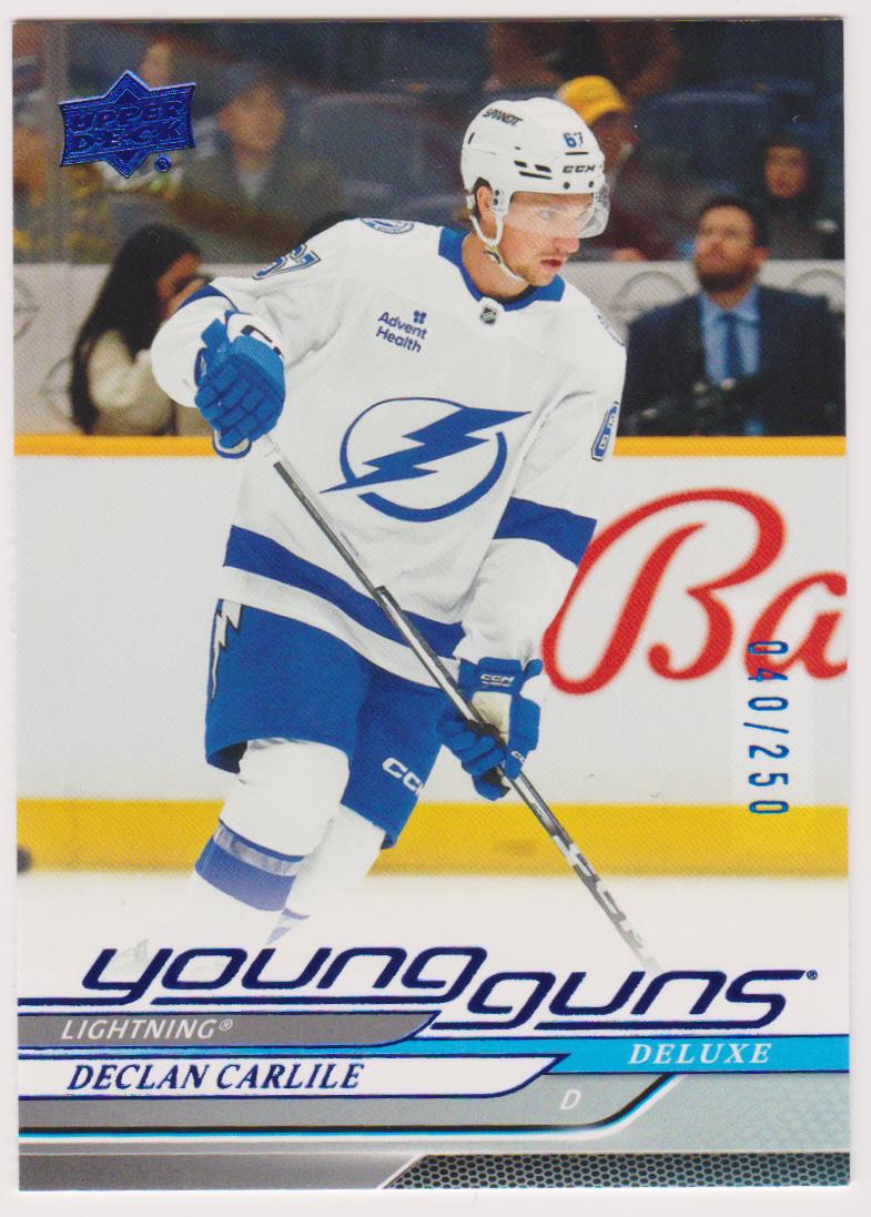 (image for) 2024-25 Upper Deck Deluxe #467 Declan Carlile 040/250 - RC Year