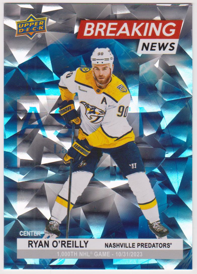 2024-25 Upper Deck Breaking News #BN13 Ryan O'Reilly (image for) 2024-25 Upper Deck Breaking News #BN13 Ryan O'Reilly