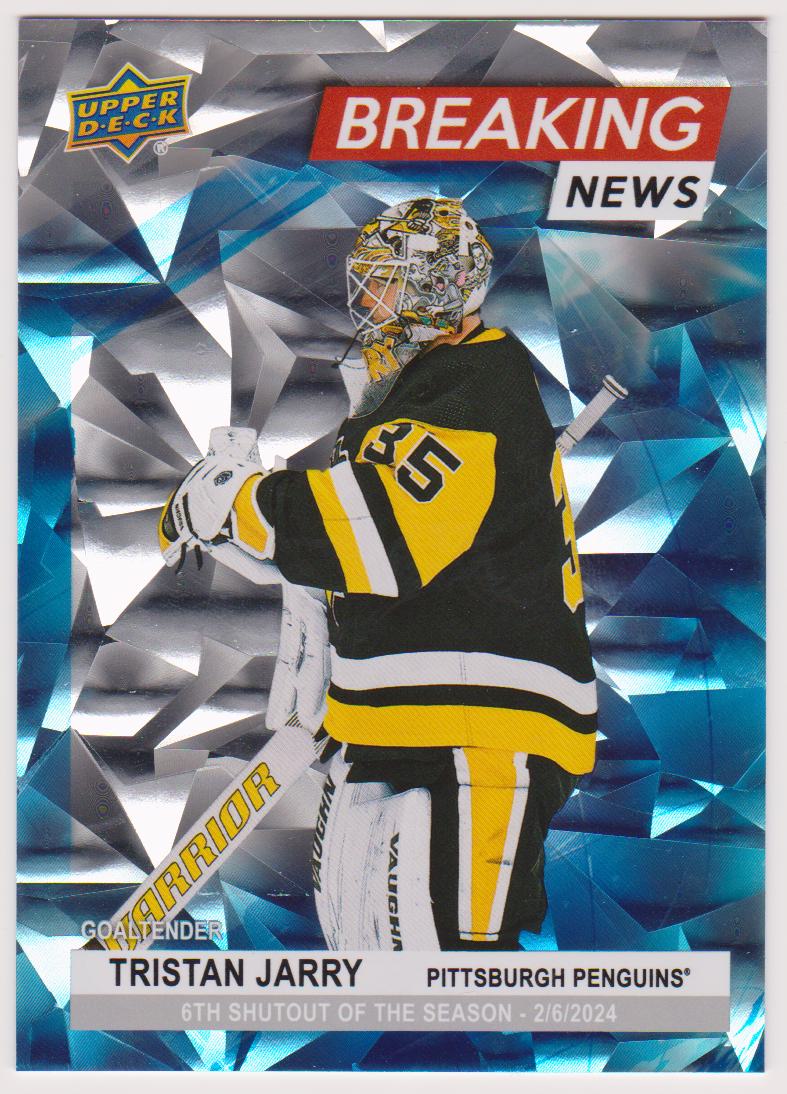 2024-25 Upper Deck Breaking News #BN7 Tristan Jarry (image for) 2024-25 Upper Deck Breaking News #BN7 Tristan Jarry