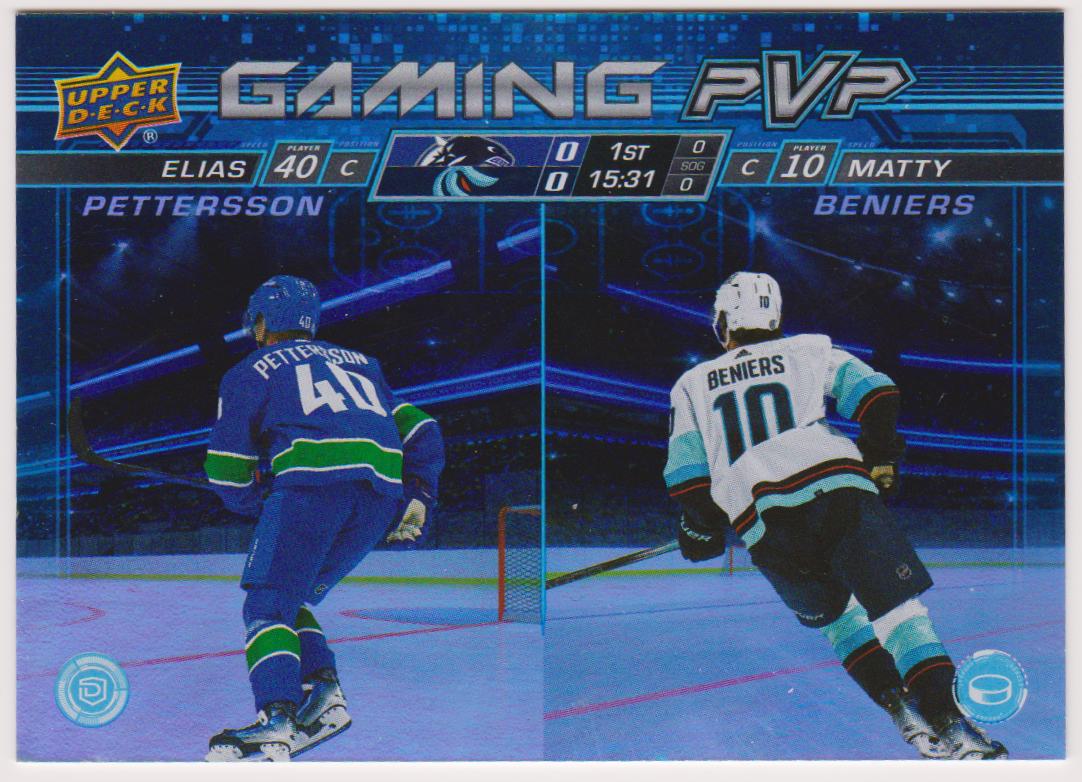 (image for) 2024-25 Upper Deck Gaming PVP Blue #GPVP22 Elias Pettersson/Matty Beniers