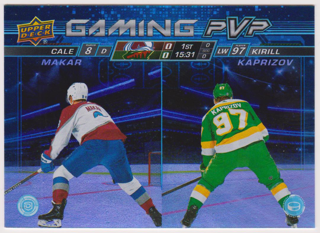 (image for) 2024-25 Upper Deck Gaming PVP Blue #GPVP13 Cale Makar/Kirill Kaprizov