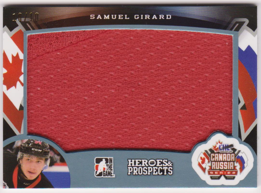 (image for) 2015-16 ITG Heroes and Prospects Canada Russia Series Jerseys Platinum #CR22 Samuel Girard 10/10