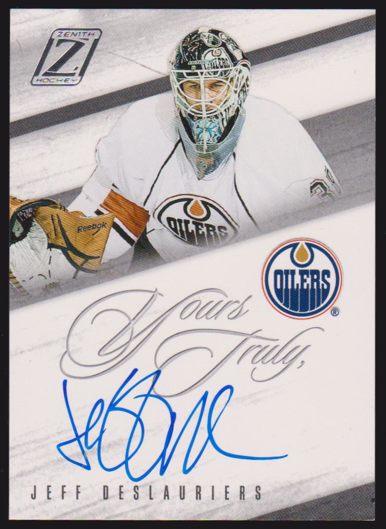 2010-11 Zenith Yours Truly Autographs #JD Jeff Deslauriers (image for) 2010-11 Zenith Yours Truly Autographs #JD Jeff Deslauriers