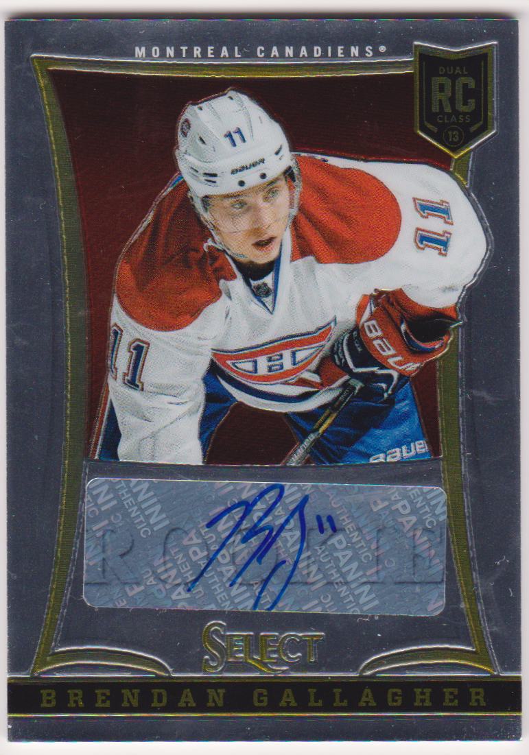 (image for) 2013-14 Select #295 Brendan Gallagher AUTO 025/399 RC