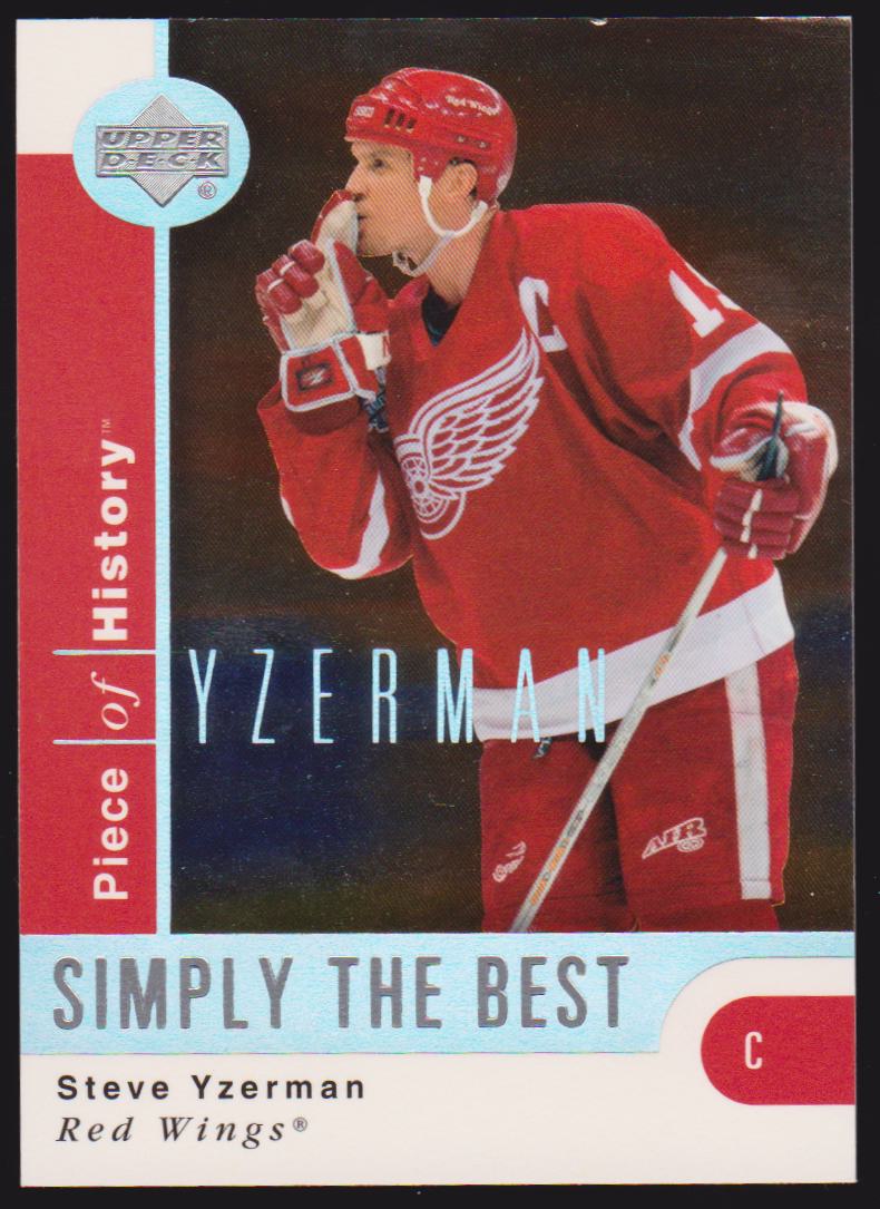 2002-03 UD Piece of History Simply the Best #SB4 Steve Yzerman (image for) 2002-03 UD Piece of History Simply the Best #SB4 Steve Yzerman