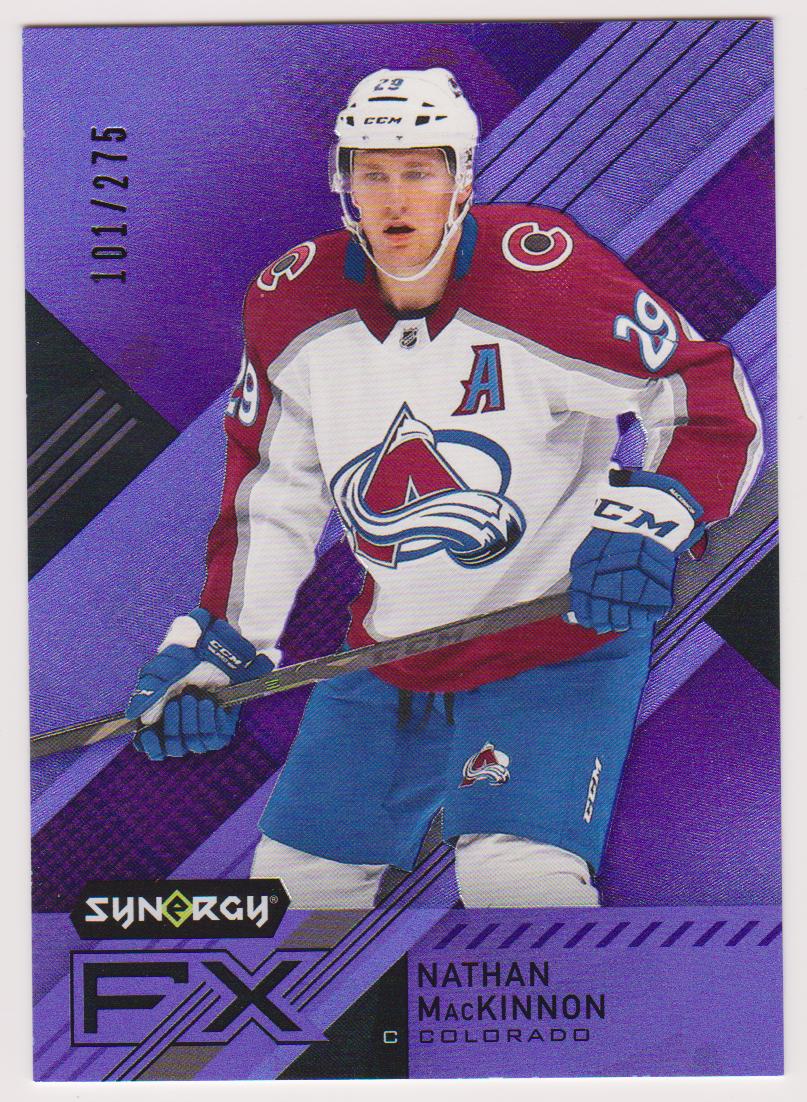2021-22 Synergy FX Purple #FXNM Nathan MacKinnon 101/275 (image for) 2021-22 Synergy FX Purple #FXNM Nathan MacKinnon 101/275