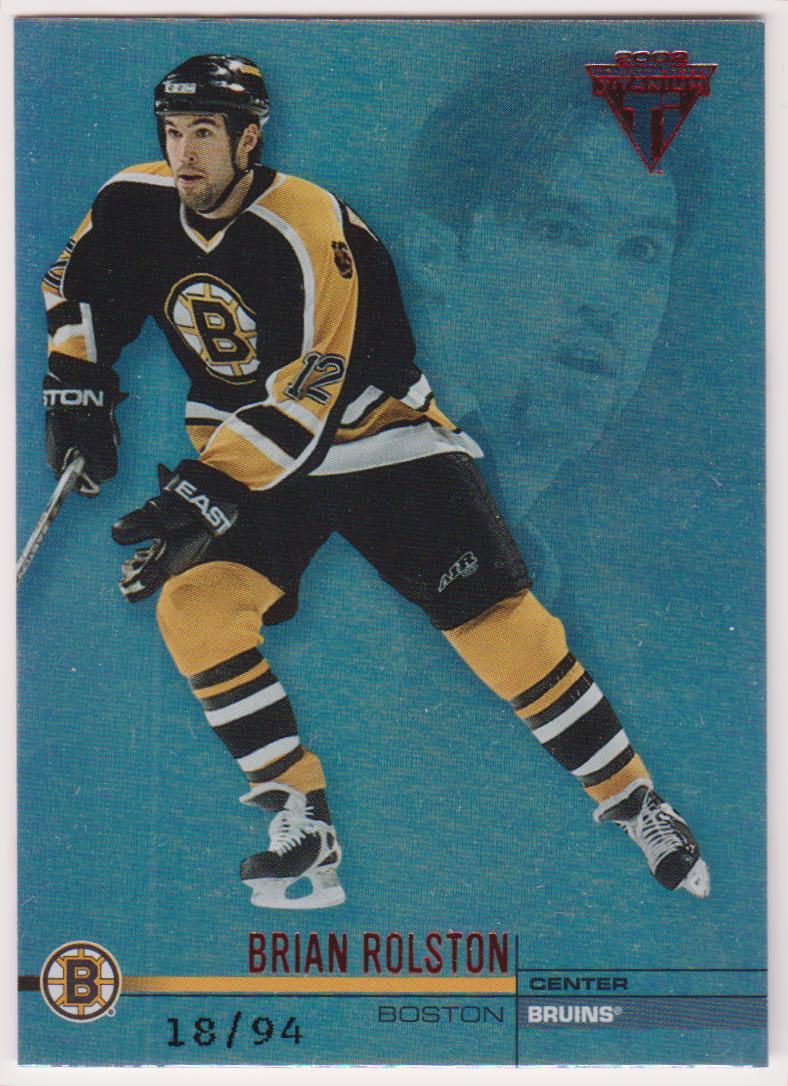 2001-02 Titanium Hobby Red #9 Brian Rolston 18/94 (image for) 2001-02 Titanium Hobby Red #9 Brian Rolston 18/94