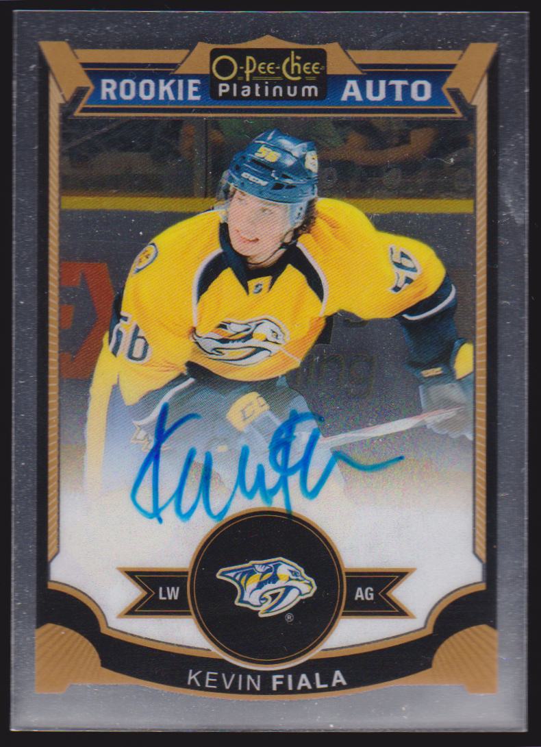 2015-16 O-Pee-Chee Platinum #162 Kevin Fiala AUTO RC (image for) 2015-16 O-Pee-Chee Platinum #162 Kevin Fiala AUTO RC