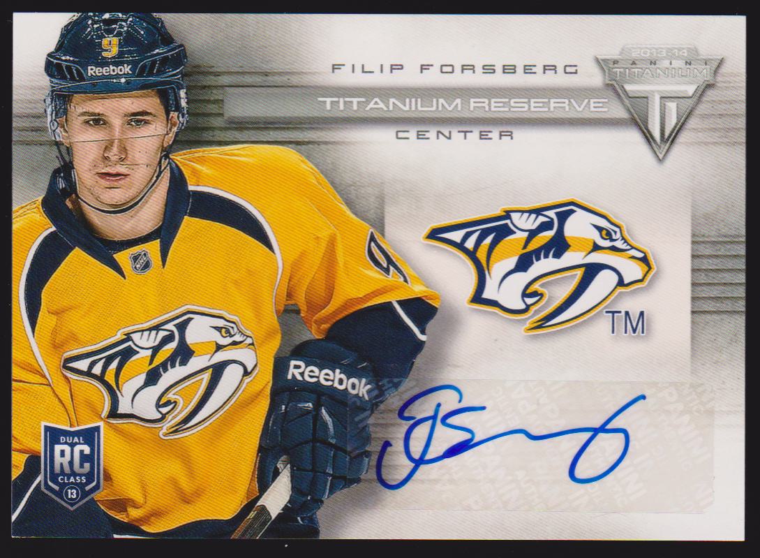 (image for) 2013-14 Panini Titanium Reserve Autographs #TRFF Filip Forsberg - RC Year