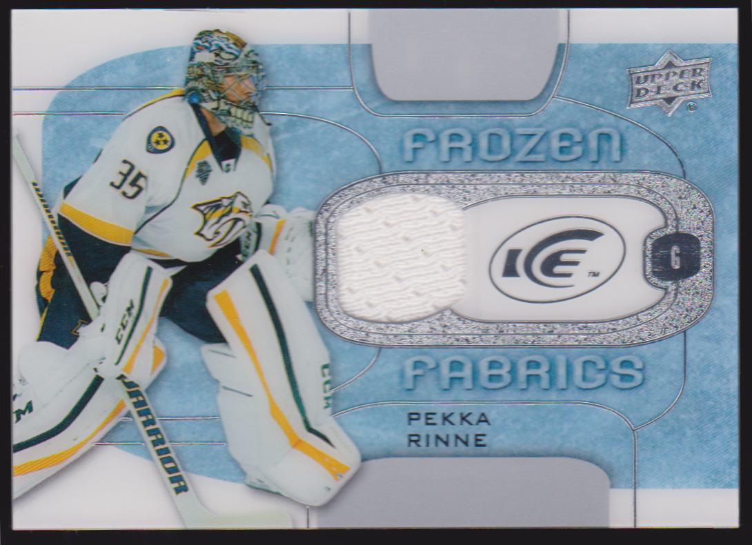 2015-16 Upper Deck Ice Frozen Fabrics #FFPR Pekka Rinne (image for) 2015-16 Upper Deck Ice Frozen Fabrics #FFPR Pekka Rinne