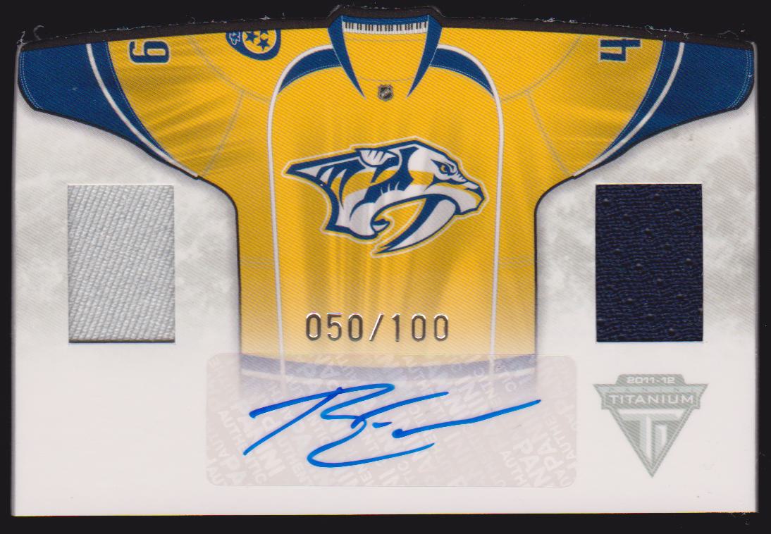 (image for) 2011-12 Panini Titanium Home Sweaters Memorabilia Autographs #17 Ryan Ellis 050/100 - Jerseys - RC Year