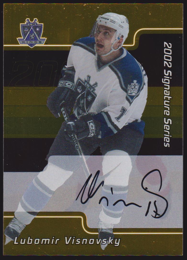2001-02 BAP Signature Series Autographs Gold #107 Lubomir Visnovsky (image for) 2001-02 BAP Signature Series Autographs Gold #107 Lubomir Visnovsky