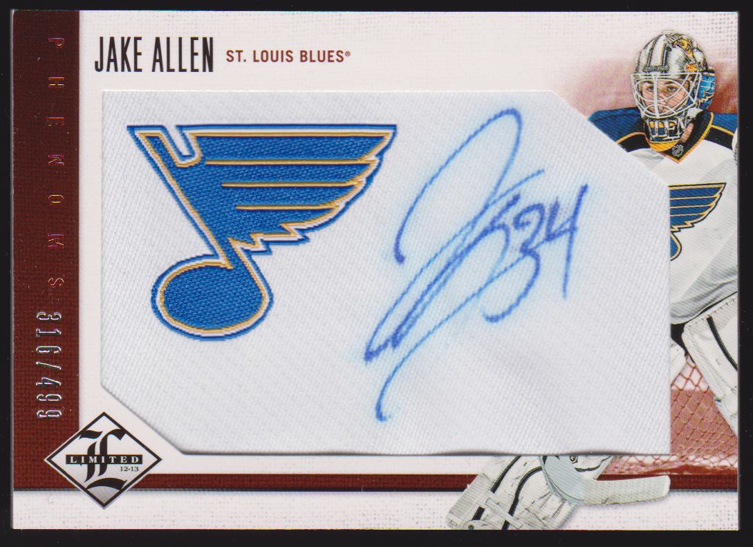 (image for) 2012-13 Limited #214 Jake Allen AUTO 316/499 RC - Jerseys