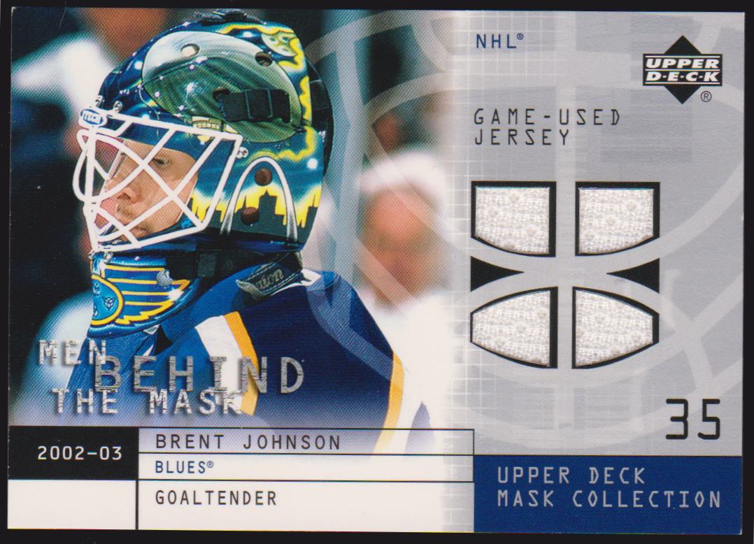 (image for) 2002-03 UD Mask Collection Behind the Mask #BMBJ Brent Johnson