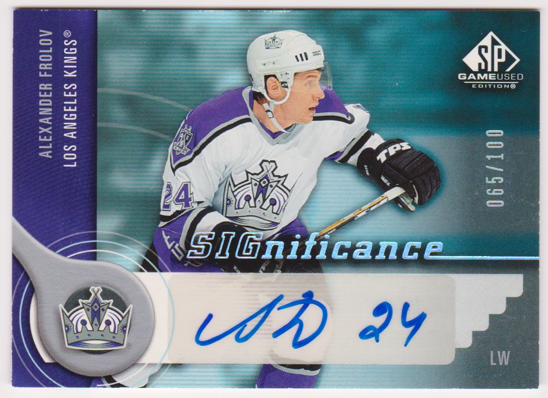 (image for) 2005-06 SP Game Used SIGnificance #SAF Alexander Frolov 65/100