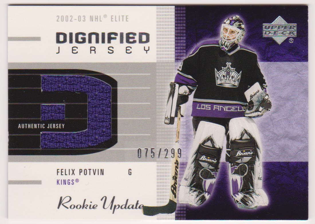 2002-03 Upper Deck Rookie Update Dignified Jerseys #DFP Felix Potvin (image for) 2002-03 Upper Deck Rookie Update Dignified Jerseys #DFP Felix Potvin