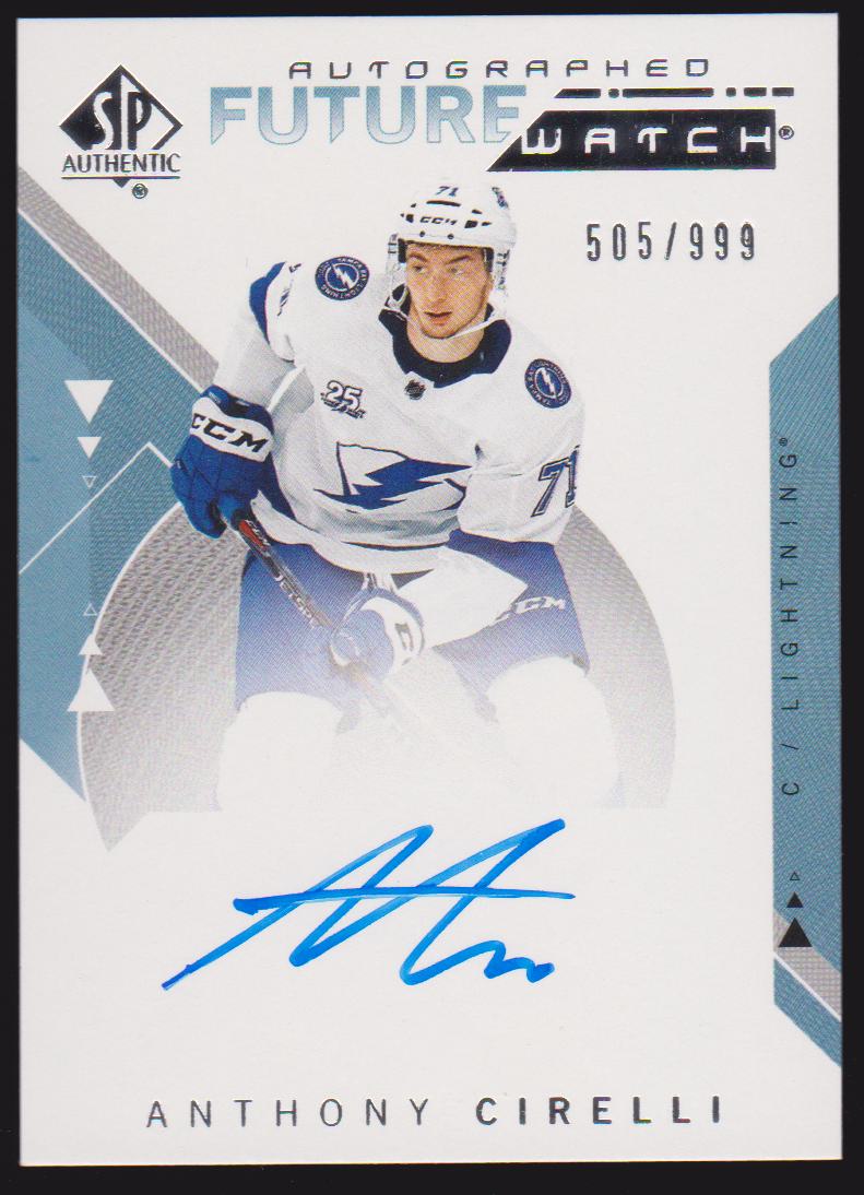 (image for) 2018-19 SP Authentic #149 Anthony Cirelli AUTO RC 505/999