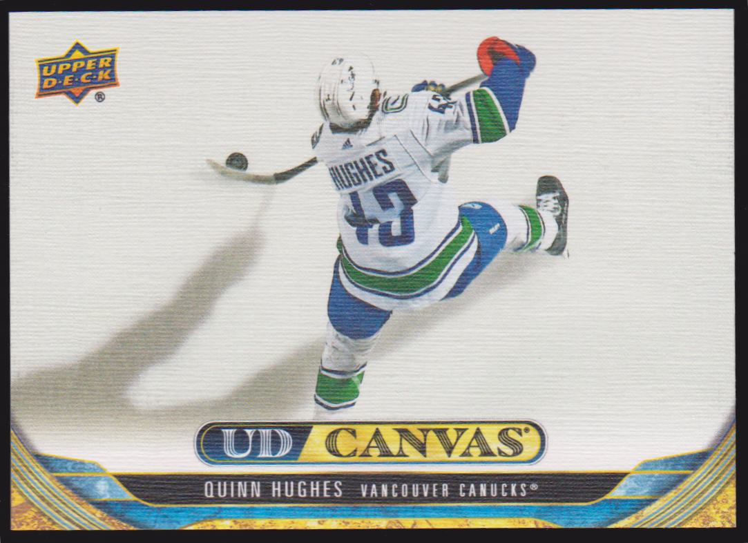 2024-25 Upper Deck UD Canvas #C87 Quinn Hughes (image for) 2024-25 Upper Deck UD Canvas #C87 Quinn Hughes
