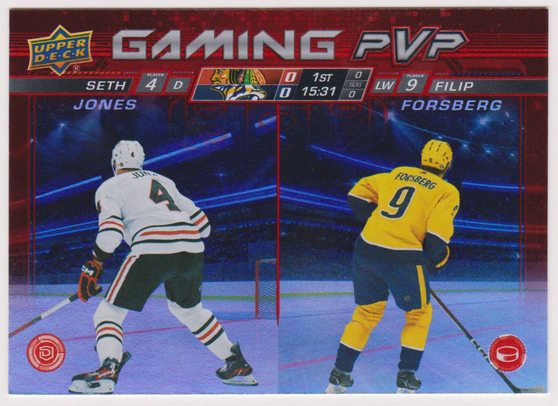 2024-25 Upper Deck Gaming PVP #GPVP8 Seth Jones/Filip Forsberg (image for) 2024-25 Upper Deck Gaming PVP #GPVP8 Seth Jones/Filip Forsberg