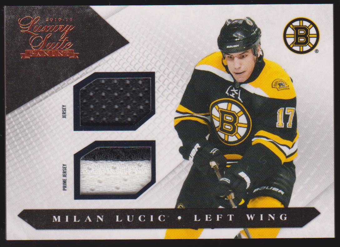 2010-11 Luxury Suite Jerseys Prime #7 Milan Lucic 043/150 (image for) 2010-11 Luxury Suite Jerseys Prime #7 Milan Lucic 043/150