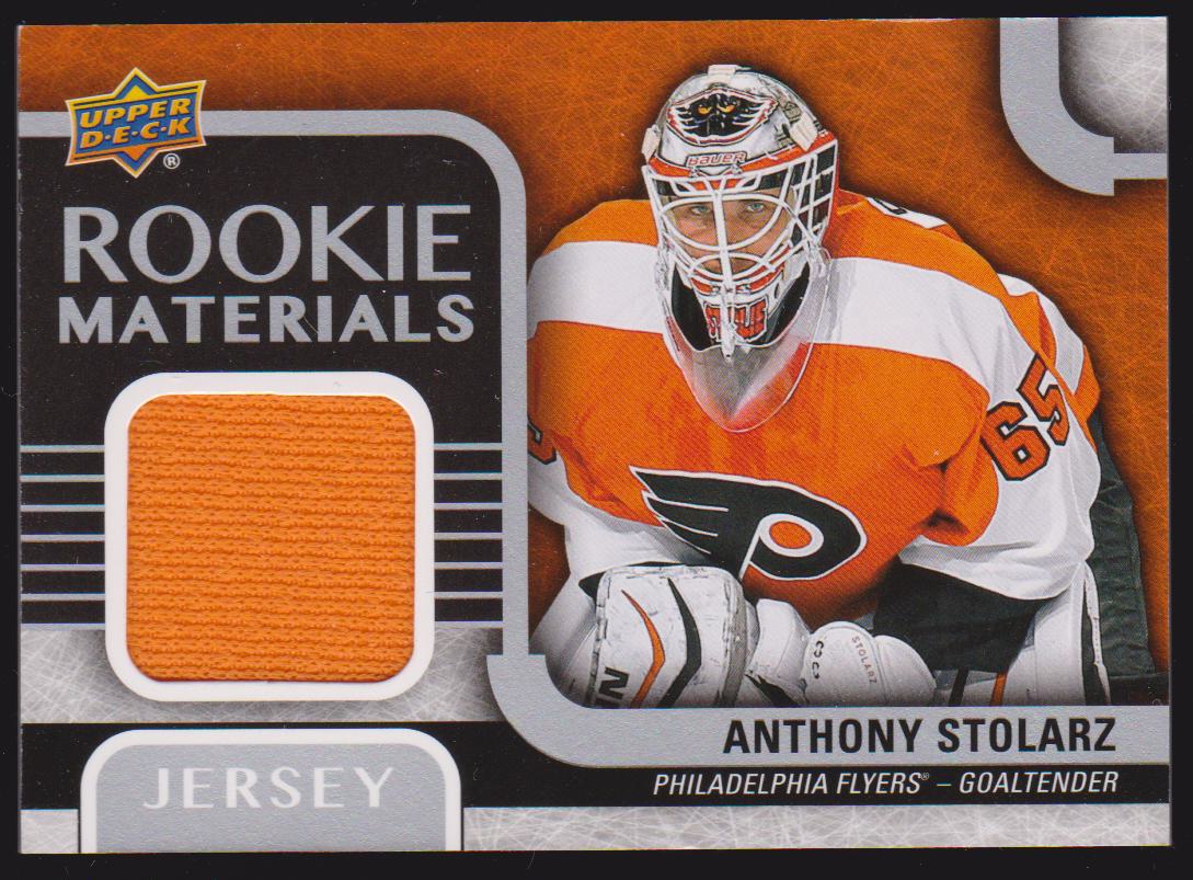 2015-16 Upper Deck Rookie Materials #RMAS Anthony Stolarz - Jerseys RC Year (image for) 2015-16 Upper Deck Rookie Materials #RMAS Anthony Stolarz - Jerseys RC Year