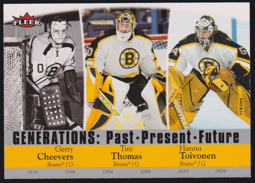 (image for) 2007-08 Ultra Generations #G11 Gerry Cheevers/Tim Thomas/Hannu Toivonen