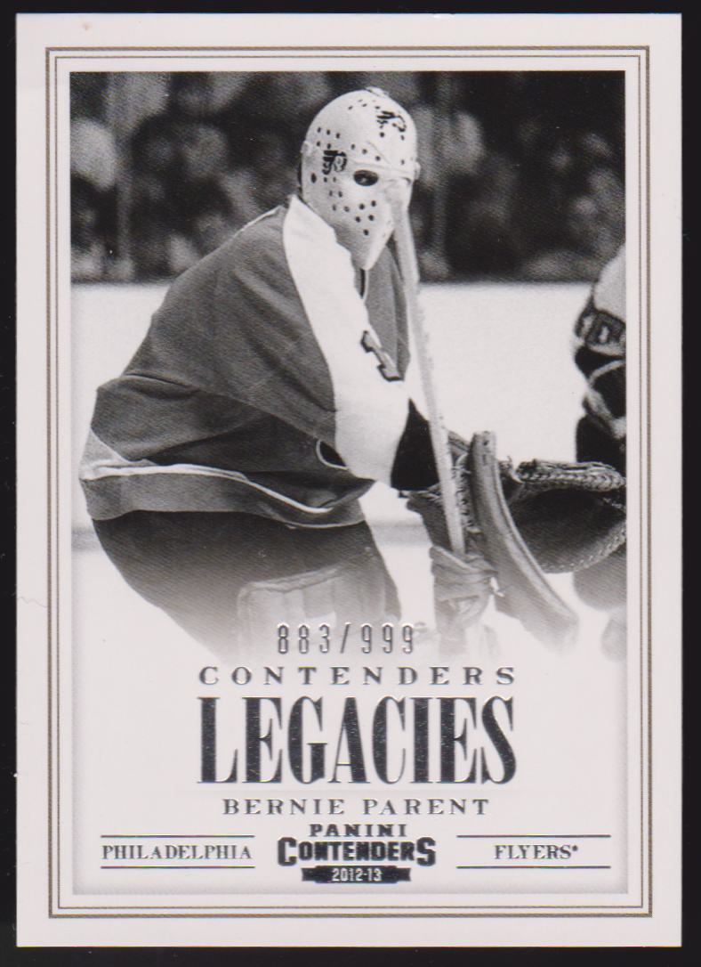 2012-13 Panini Contenders Legacies #5 Bernie Parent (image for) 2012-13 Panini Contenders Legacies #5 Bernie Parent