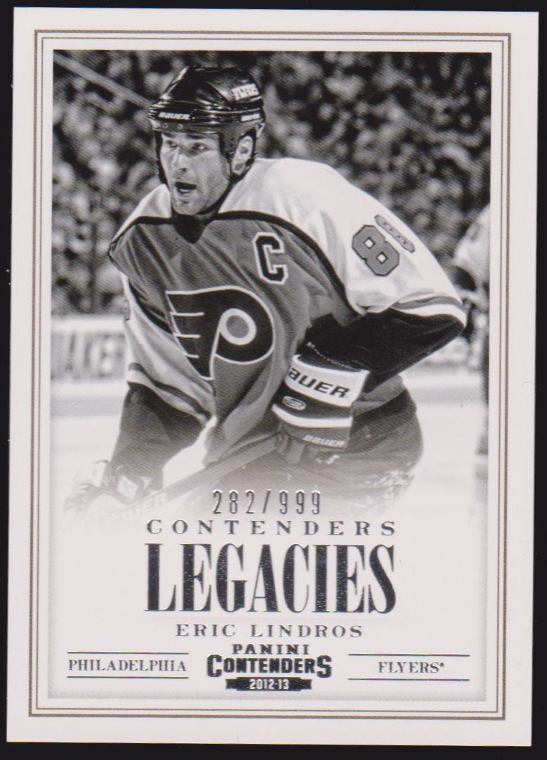 2012-13 Panini Contenders Legacies #8 Eric Lindros (image for) 2012-13 Panini Contenders Legacies #8 Eric Lindros
