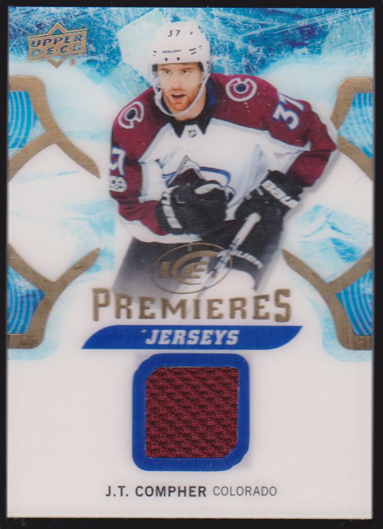 2017-18 Upper Deck Ice Ice Premieres Jerseys #IPJJT J.T. Compher (image for) 2017-18 Upper Deck Ice Ice Premieres Jerseys #IPJJT J.T. Compher