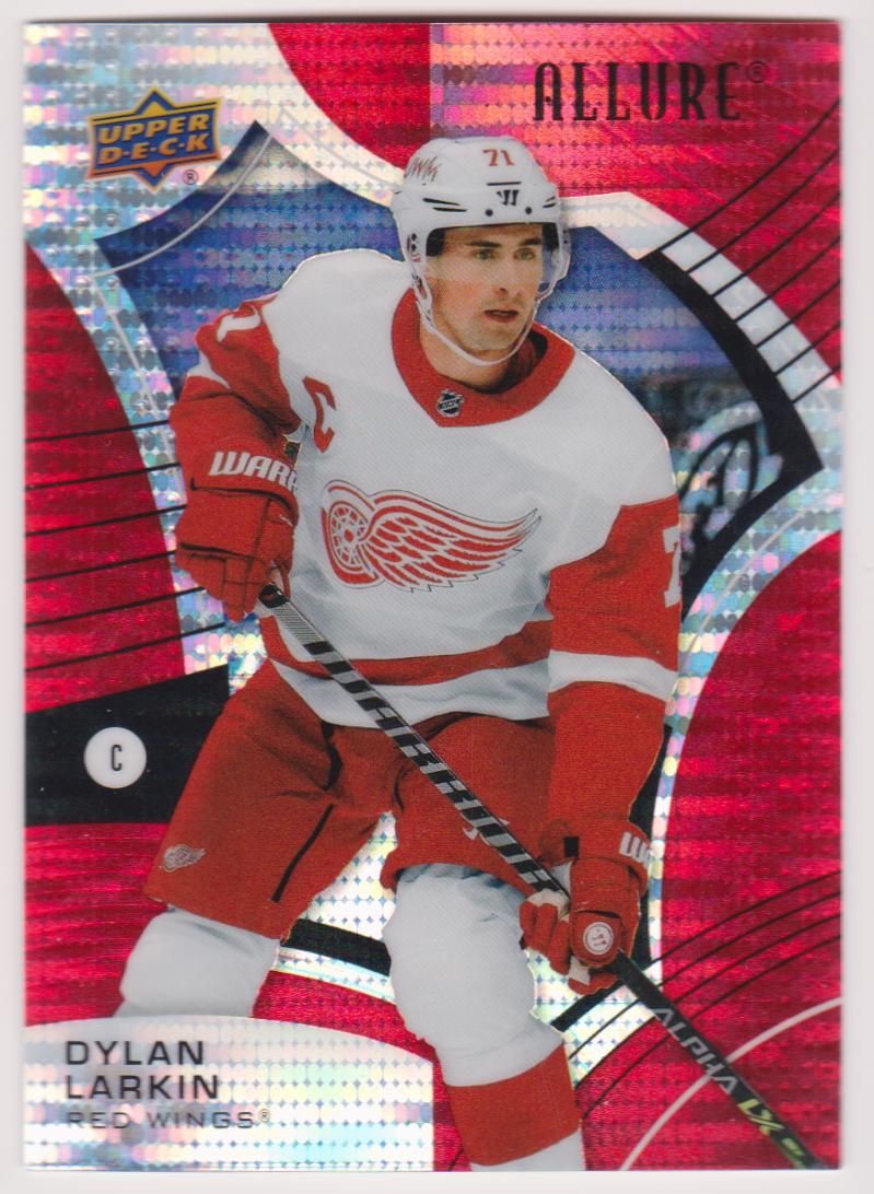 2021-22 Upper Deck Allure Red Rainbow #2 Dylan Larkin (image for) 2021-22 Upper Deck Allure Red Rainbow #2 Dylan Larkin