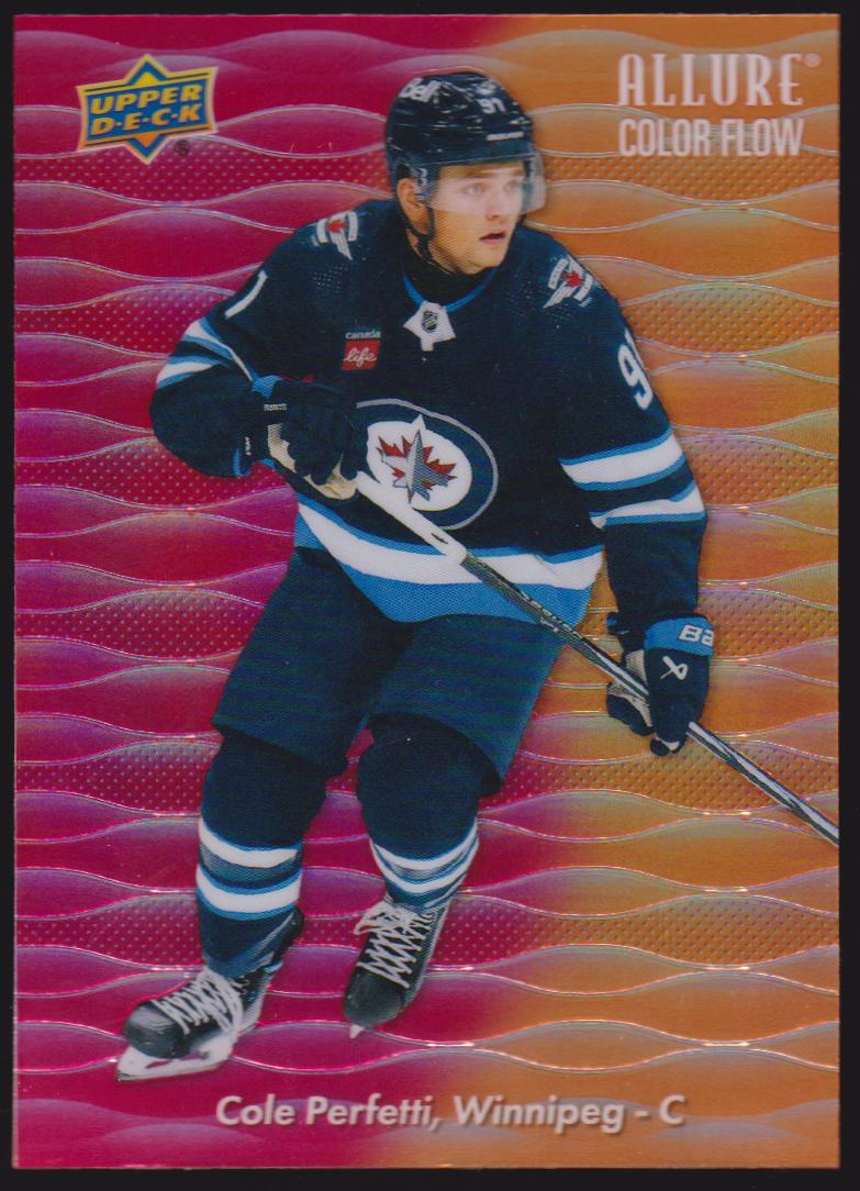 (image for) 2023-24 Upper Deck Allure Color Flow Red Orange #CF13 Cole Perfetti