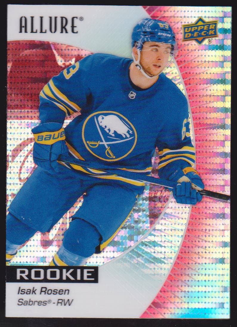 2023-24 Upper Deck Allure Red Rainbow #138 Isak Rosen - RC Year (image for) 2023-24 Upper Deck Allure Red Rainbow #138 Isak Rosen - RC Year
