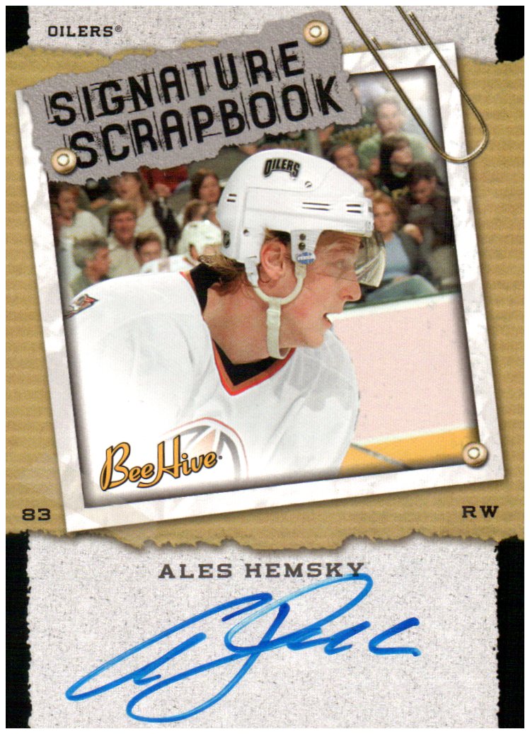 (image for) 2006-07 Beehive Signature Scrapbook #SSAH Ales Hemsky AUTO