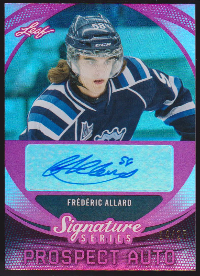 (image for) 2015-16 Leaf Signature Series Prospects Autographs Red #SPFA1 Frederic Allard 14/25 - XRC