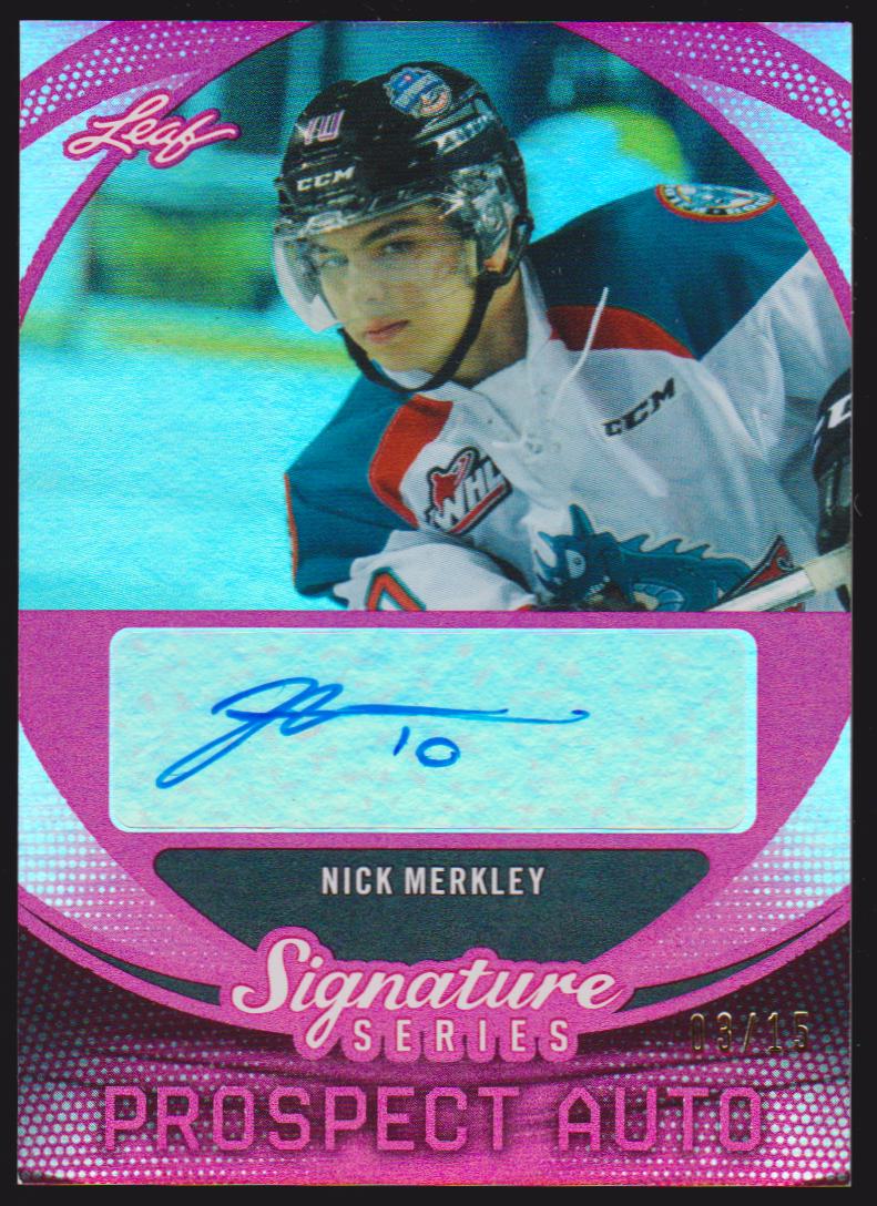 (image for) 2015-16 Leaf Signature Series Prospects Autographs Red #SPNM1 Nick Merkley 03/15 - XRC