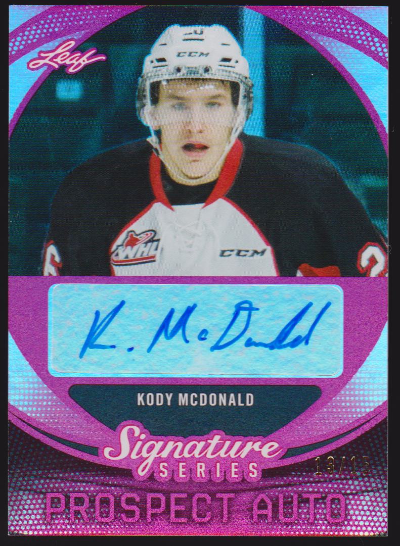 (image for) 2015-16 Leaf Signature Series Prospects Autographs Red #SPKM1 Kody McDonald 13/15 - XRC