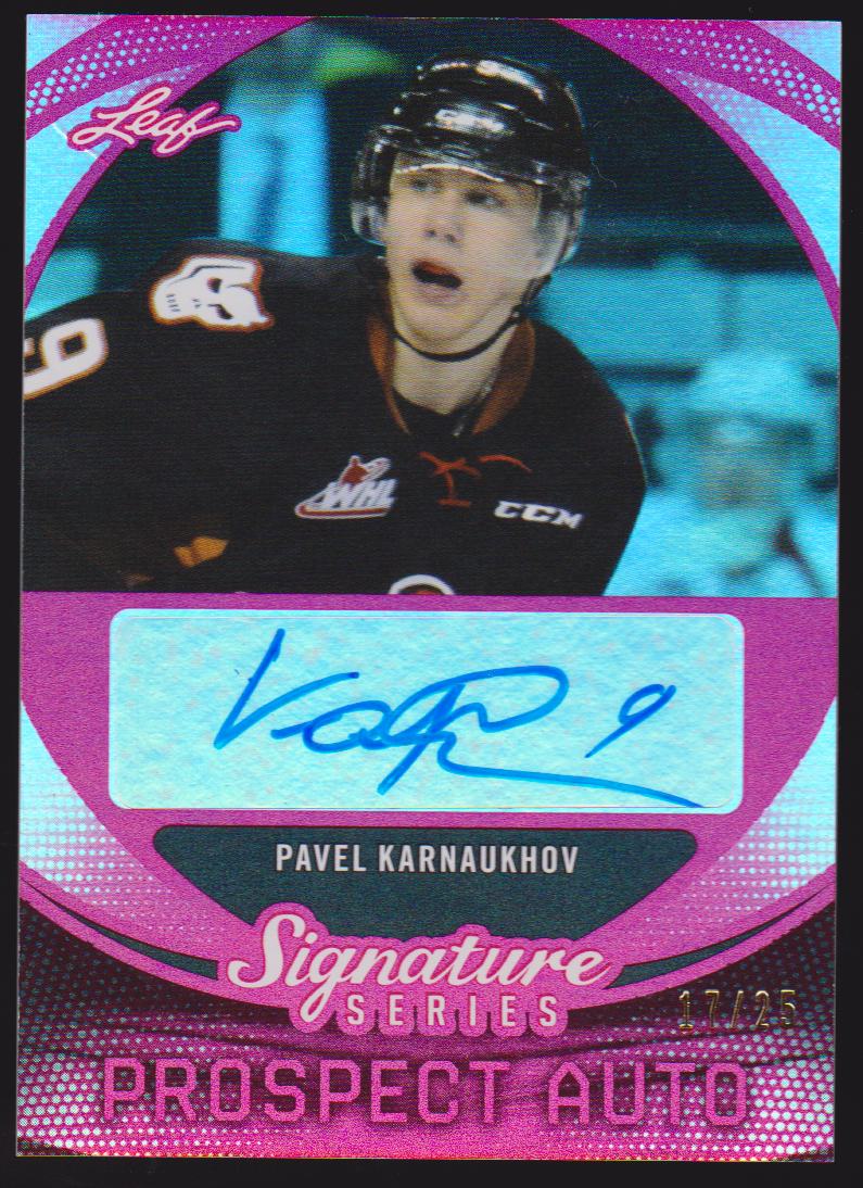 (image for) 2015-16 Leaf Signature Series Prospects Autographs Red #SPPK1 Pavel Karnaukhov 17/25 - XRC