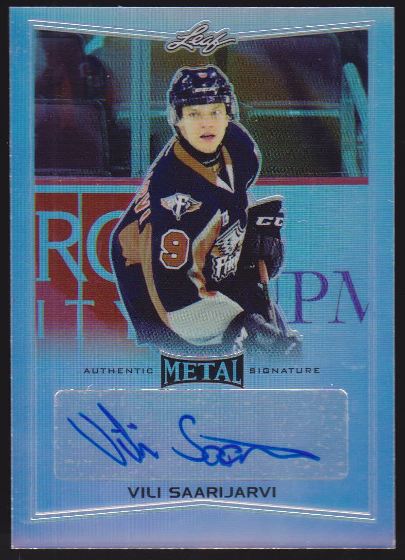 2015-16 Leaf Metal #BAVS1 Vili Saarijarvi AUTO (image for) 2015-16 Leaf Metal #BAVS1 Vili Saarijarvi AUTO