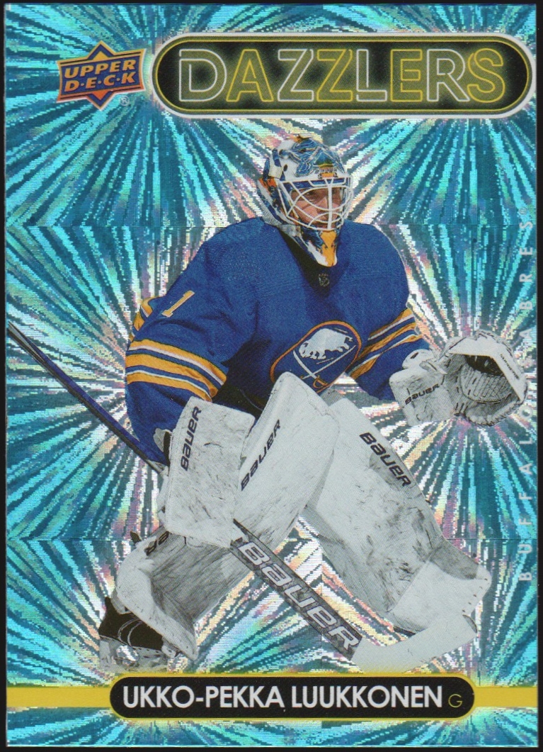 2021-22 Upper Deck Dazzlers #DZ6 Ukko-Pekka Luukkonen (image for) 2021-22 Upper Deck Dazzlers #DZ6 Ukko-Pekka Luukkonen