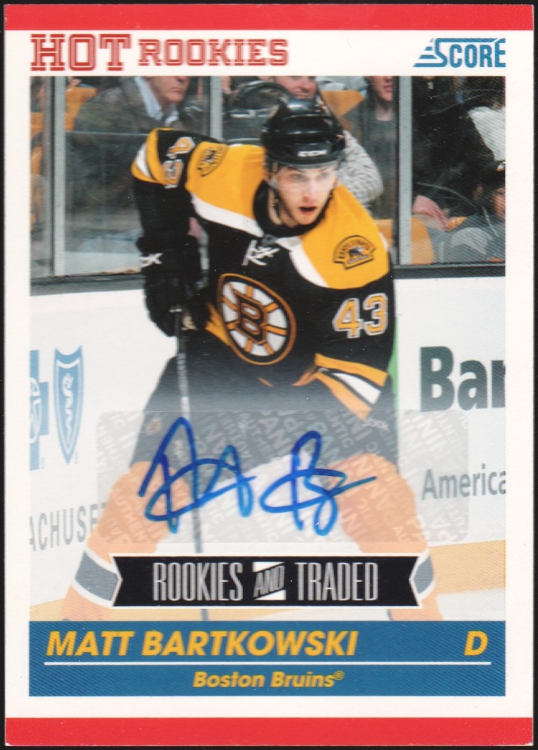 (image for) 2010-11 Score Signatures #654 Matt Bartkowski RC AUTO