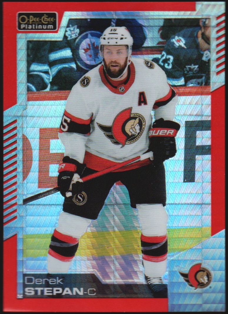 (image for) 2020-21 O-Pee-Chee Platinum Red Prism #33 Derek Stepan 193/199